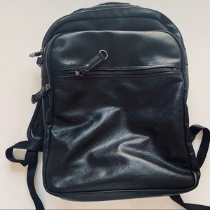 Black Leather Backpack